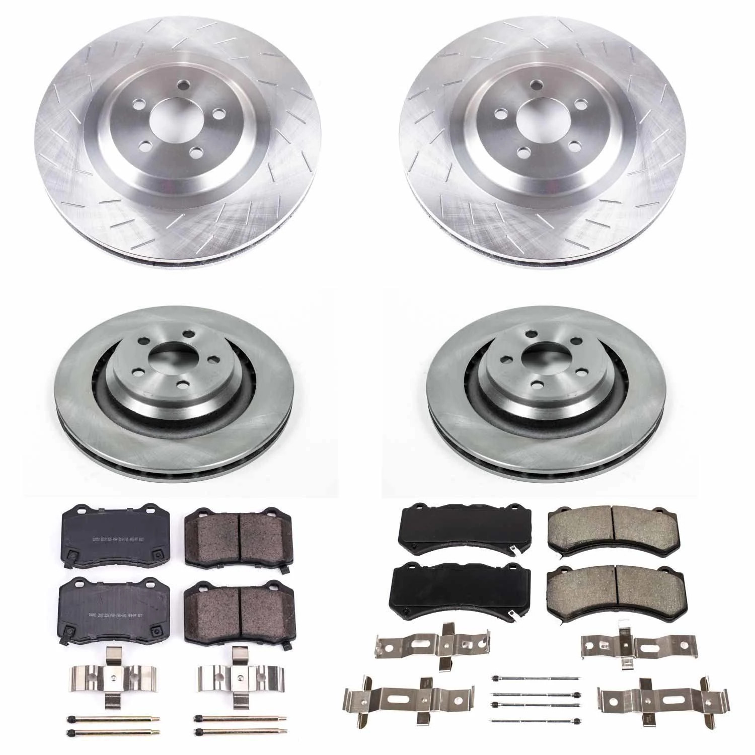 PowerStop Front and Rear Stock Replacement Brake Pad and Rotor Kit Fits: DODGE Select Models KOE8170