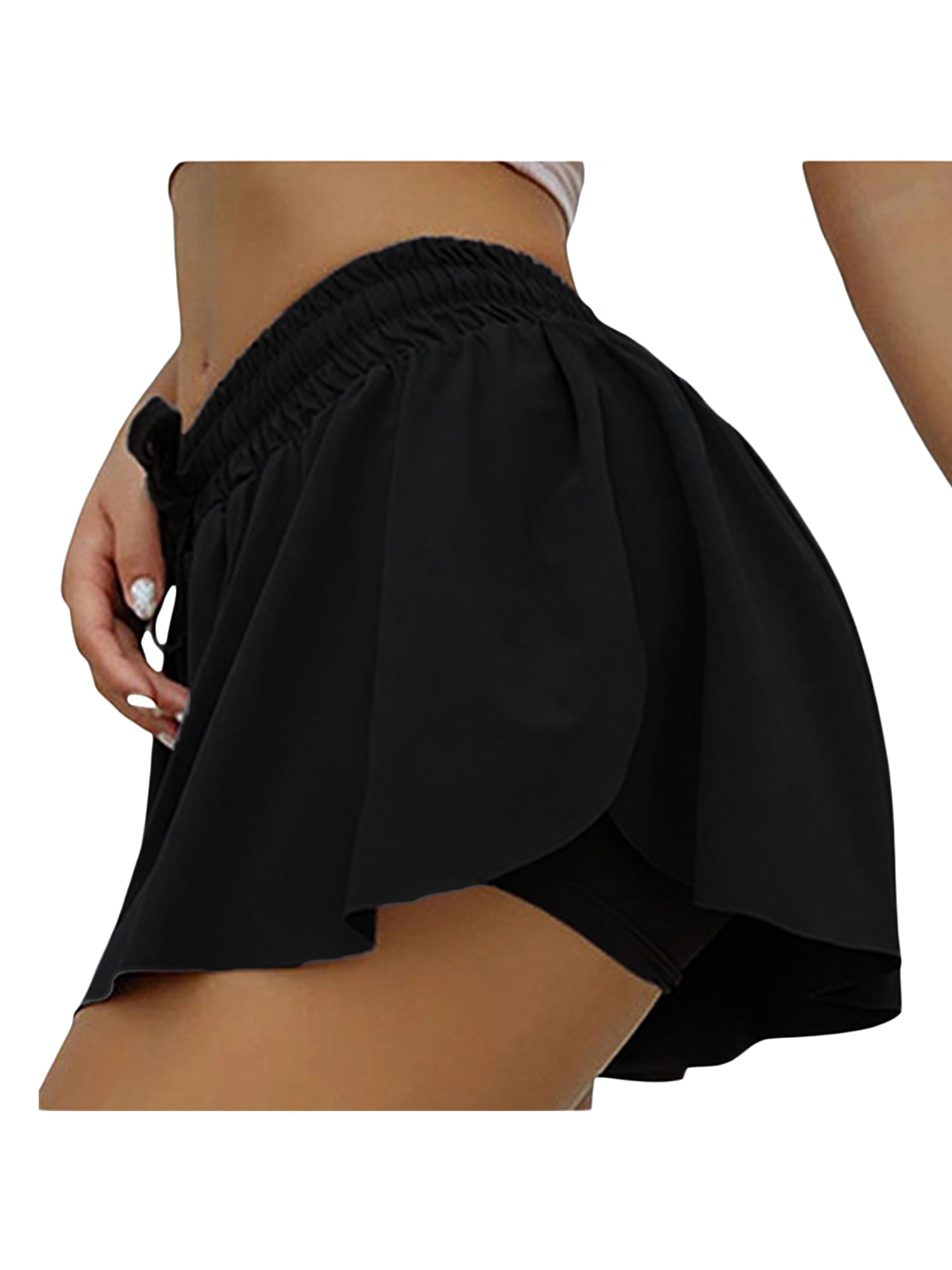 Loliuicca Women Solid Color High Elastic Waist Sports Skirt Simple with  Built-in Slip Shorts Sports Running Skirt - Walmart.com