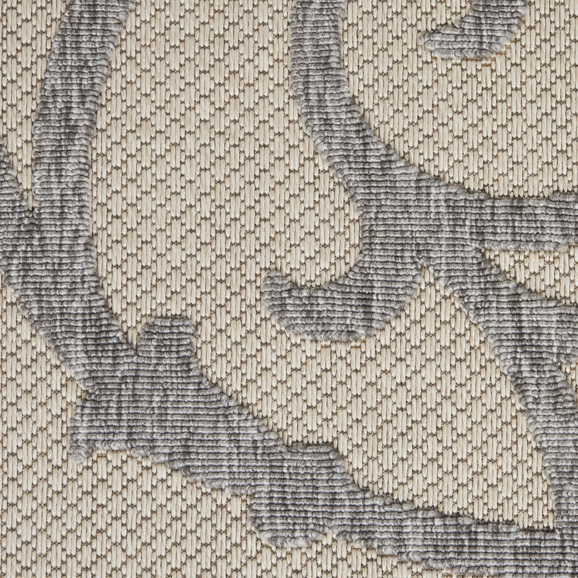 Nourison Palamos Indoor/outdoor Casual Contemporary Cream Grey Area Rug