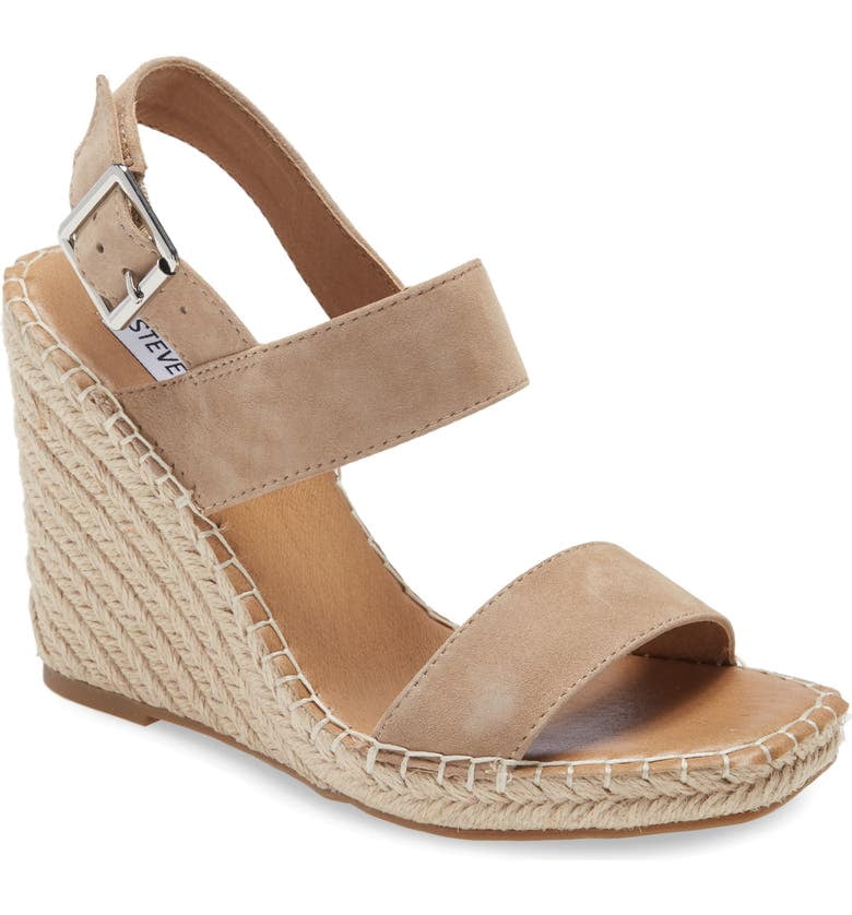 Steve Madden Uri Espadrille Wedge Heels - Tan - 8.5