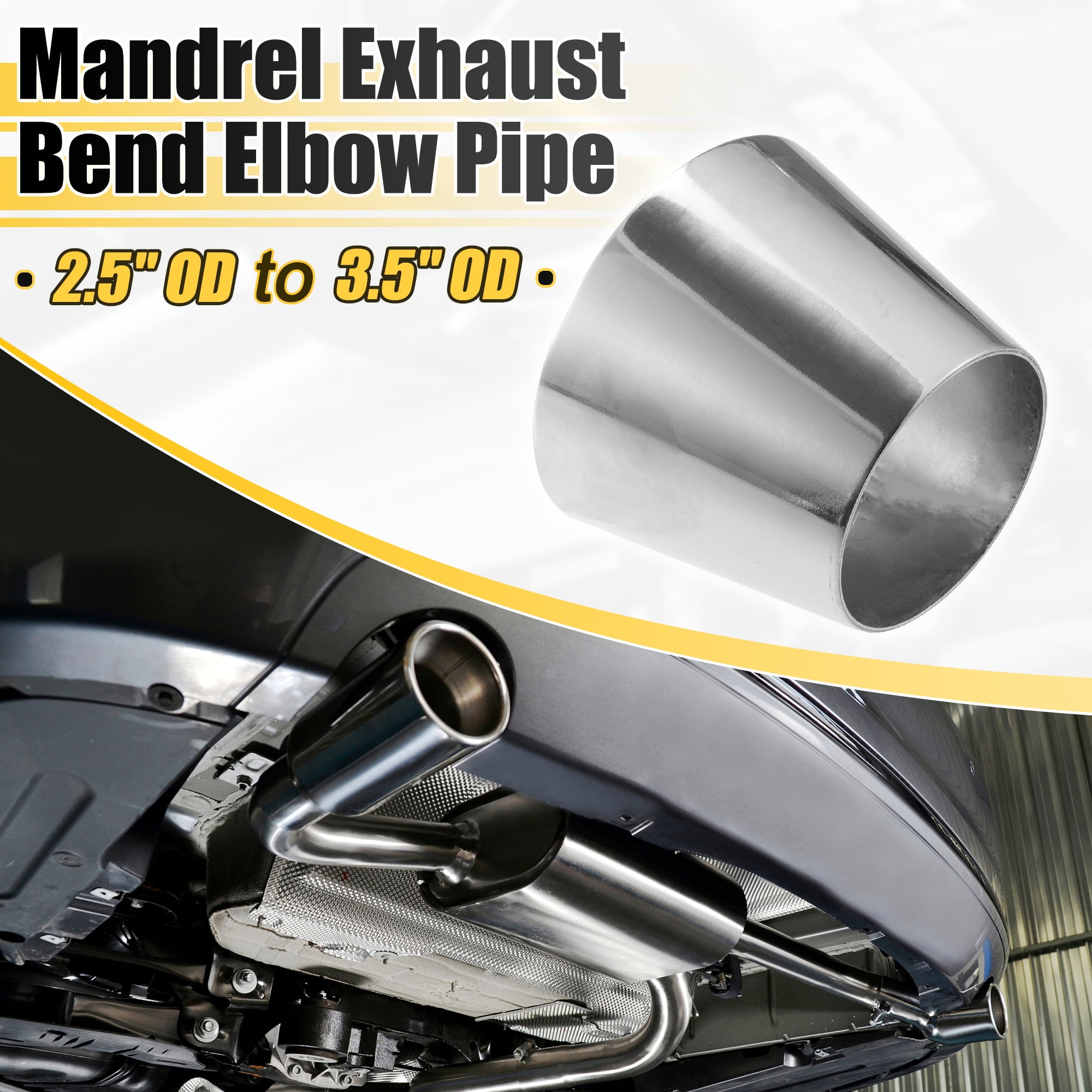 Unique Bargains Car Mandrel Exhaust Bend Elbow Pipe Concentric Reducer 1pcs 2.5"-3.5" OD