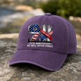 thumbnail image 6 of DORKASM 9/11 25th Anniversary Hat 911 Memorial Flag Floral Baseball Purple one size, 6 of 6