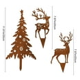 thumbnail image 3 of PEIBang 3Pcs Christmas Rusty Metal Decoration,Rustic Christmas Tree and Reindeer Signs for Outside,Decorative Garden Stakes for Potted Plants Walkway and Yard, 3 of 7