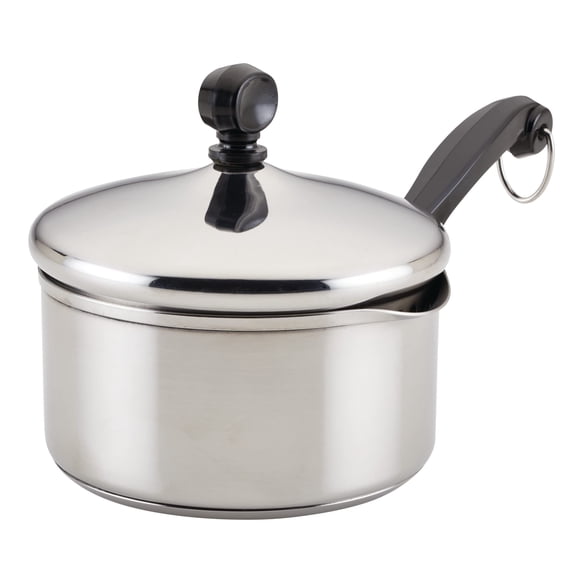 Cacerola Farberware Classic de acero inoxidable de 1 litro con tapa coladora