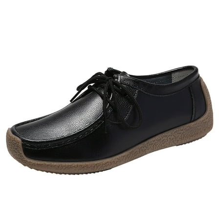 

TAIAOJING Women Shoes Shoes Casual Lace Up Shoes Round Toe Flat Sole Shoes Loafers Shoes Casual Shoes
