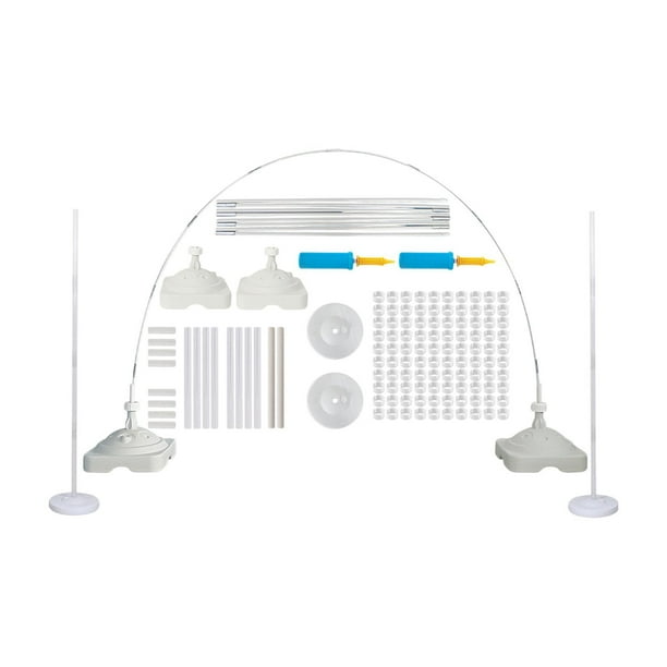 Kit de soporte de columna para globos, arco de globos con base estable y bomba, torre de globos 8 secciones