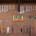 thumbnail image 3 of Letrero de hojalata vintage de metal con texto en inglés "Home and Garage" (hogar y garaje) de 30,5 x 20,3 cm. Perfecto para decoración del hogar, cueva de hombres, taller, bar, arte de pared retro,, 3 of 7