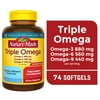 Nature Made Triple Omega 369 Softgels, Dietary Supplement, 74 Count