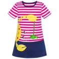 thumbnail image 1 of Robe Fille Coton Crabe Poisson Brodé Manches Courtes 4 Ans, 1 of 6