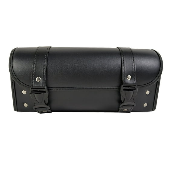 Homoyoyo Black PU Motorcycle Tool Bag with Design, Storage Pouch for Motorbike Accessories