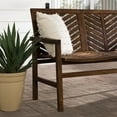 thumbnail image 5 of Walker Edison 48" Patio Wood Loveseat Bench - Dark Brown, 5 of 20
