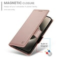 thumbnail image 2 of Allytechgroup for Apple iPhone 16 Pro Case Wallet, Retro PU Leather Slim Fit Business Style Magnetic Closure Cards Slots RFID Blocking Phone Case for Women Men, Rosegold, 2 of 6