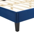 thumbnail image 5 of Platform Bed Frame, Full Size, Blue Navy, Velvet, Modern Contemporary, Bedroom Master Guest Suite Room, 5 of 12