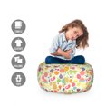 thumbnail image 2 of Vegetables Storage Toy Bag Chair, Cartoonish Repetitive Pattern with Vivid Healthy Organic Vegetarian Foods, Stuffed Animal Organizer Washable Bag, Small Size, Multicolor, by Ambesonne, 2 of 3