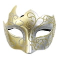 thumbnail image 3 of TYGHBN Male and Female Makeup Dance Face Guard Painted with Gold Powder Cornered Half Face Carnival Party Face Guard, 3 of 3