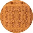 thumbnail image 1 of Ahgly Company Indoor Round Oriental Orange Traditional Area Rugs, 4' Round, 1 of 4