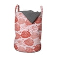 thumbnail image 1 of Romantic Laundry Bag, Repeating Love Theme with Roses and Little Hearts Valentine's Day, Hamper Basket with Handles Drawstring Closure for Laundromats, 13" x 19", Rose Coral, by Ambesonne, 1 of 4