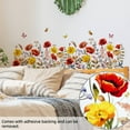 thumbnail image 6 of Flower Wall Decals Watercolor Wildflower Grass Butterflies Wall Stickers Peel and Stick Wall Art Spring Summer Decor for Girls Bedroom Living Room Home Office Wall Decor, 6 of 8