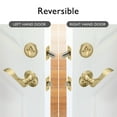 thumbnail image 5 of Design House Coventry 2-Way Door Handleset with Springdale Interior Lever and Single Cylinder Deadbolt, Satin Gold, 5 of 17