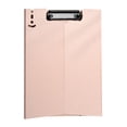 thumbnail image 2 of A4 Standing Document Holder, Portable File Organizer, Light Pink, Pp File Holder, With Metal Clip, Holds 75 Sheets, For Desk Organization, Meiiso, 2 of 7
