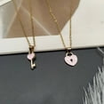 thumbnail image 4 of Conjunto de collar de pareja de moda para mujeres y hombres, colgante de llave de corazón colorido, gargantilla, cadena de compromiso, día de san valentín, regalo de joyería de boda, 4 of 4