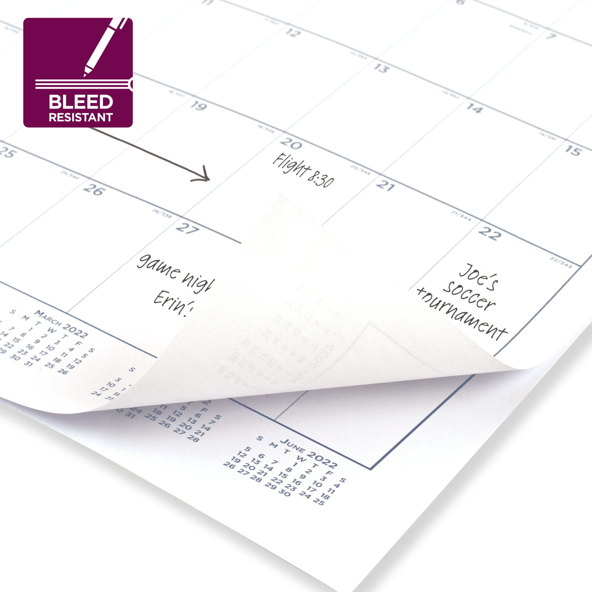 AT-A-GLANCE 2021-2023 27" x 12" Three-Month Calendar Contemporary White PM11X-28-22