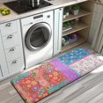 thumbnail image 3 of Colorful Pioneer Flower Patchwork Kitchen Rug Mat,Kitchen Runner Rugs Non Skid Washable,Decorative Kitchen Floor Mats for Kitchen,Sink,Laundry,17"x47.2", 3 of 7