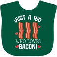 thumbnail image 3 of Inktastic Just a Kid Who Loves Bacon Boys or Girls Baby Bib, 3 of 4