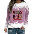 thumbnail image 2 of Chandails d'Automne Zanvins pour Femmes, T-Shirt Ample Imprimé d'Hiver pour Femmes, Blouse à Manches Longues, Hauts Décontractés à Col Rond, 2 of 4