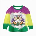 thumbnail image 4 of KPOPLK Toddler Baby Boy Clothes Carnival Print Long Sleeve Sweatshirt Pullover Tops and Jogger Pants Cute Fall Winter Outfit(5-6 Years,), 4 of 7