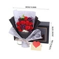 thumbnail image 3 of Valentine'S Day Rose Bouquet Gift Box Faux Flower Arrangement with Plush Accent for Home Decor, Red, 3 of 7