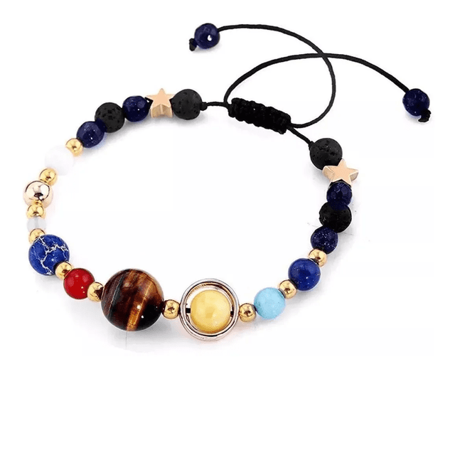Pulsera Brazalete Ajustable Planetas Sistema Solar Universo Diámetro 5 cm Largo 21 cm Xtellar multicolor