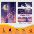 thumbnail image 5 of Cartoon Unicorn Blackout Curtains for Kid Girls Boys Bedroom, Stars Moon Dreamy Fantasy Cute Rod Pocket Thermal Insulated Darkening Curtains for Bedroom Living Room, W42 x L63 Inch, 5 of 6