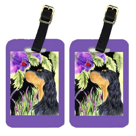 Pair of 2 Gordon Setter Luggage Tags
