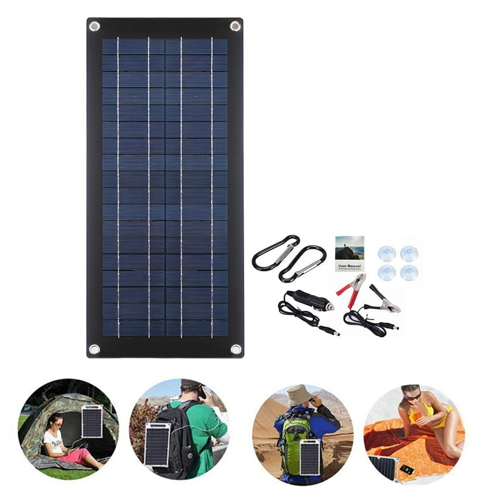 60W Solar Panel 12V-18Volt Trickle Battery Charger For Caravan Car Van Boat Kit