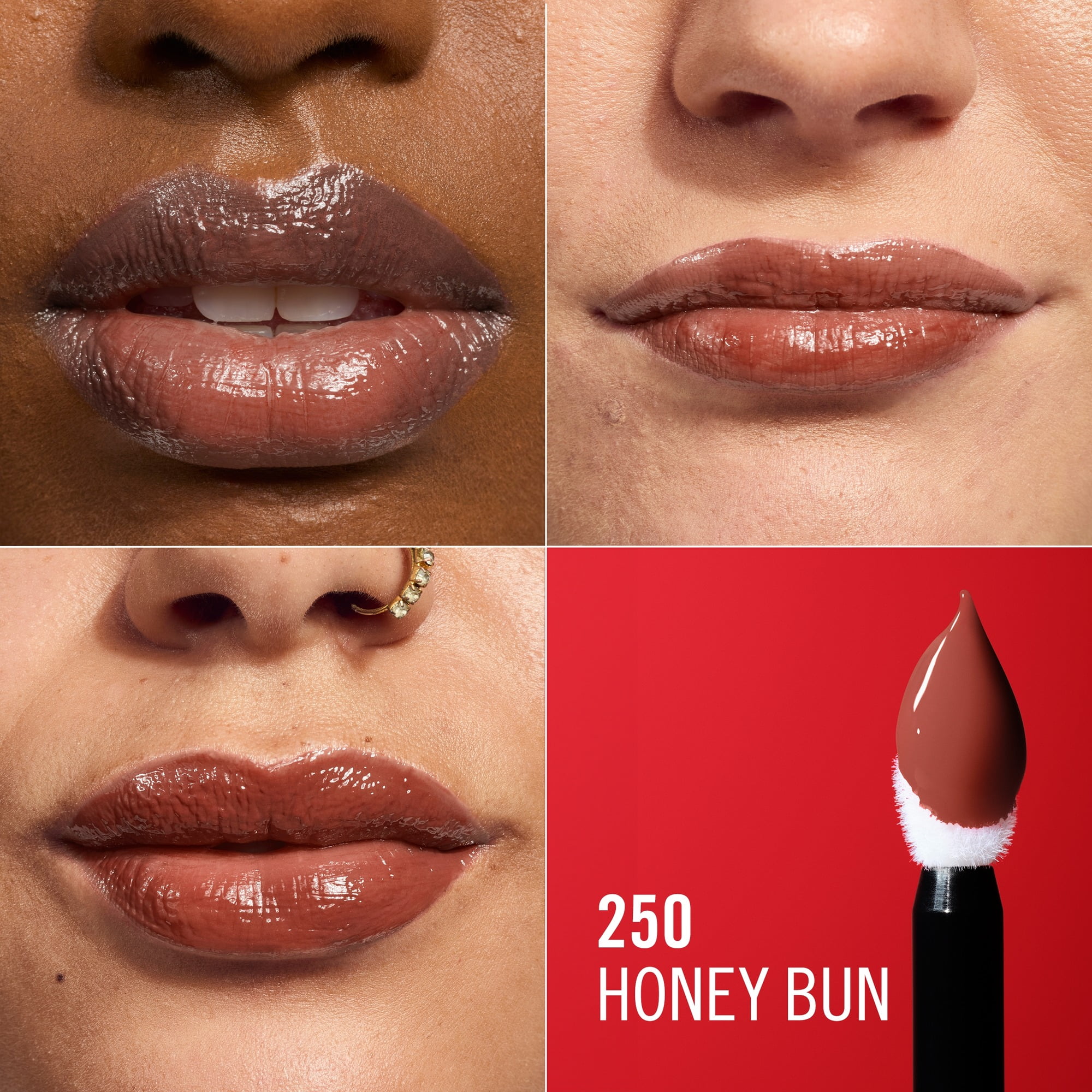 Rimmel Thrill Seeker Lip Latex, 250 Honey-Bun, 0.2 fl oz