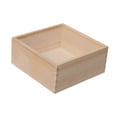thumbnail image 6 of BLESIYA Wooden Box Desktop Unfinished Wood Storage Box Jewelry Box Jewlery Organizer 18cmx18cmx8cm, 6 of 8