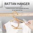 thumbnail image 2 of 4Pcs Rattan Clothes Hanger Nordic Style Kids Garments Organizer Rack Children Hanger Kids Room Decor Hangers for Clothes,4*Rattan Hanger, 2 of 8