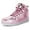 Pink, variant on Girls Shoes,Unisex High Top LED Light Up Sneakers Flashing Athletic USB Rechargeable Kids Shoes For Girls And Boys,Kids Shoes,Silver,3.5-4 Years