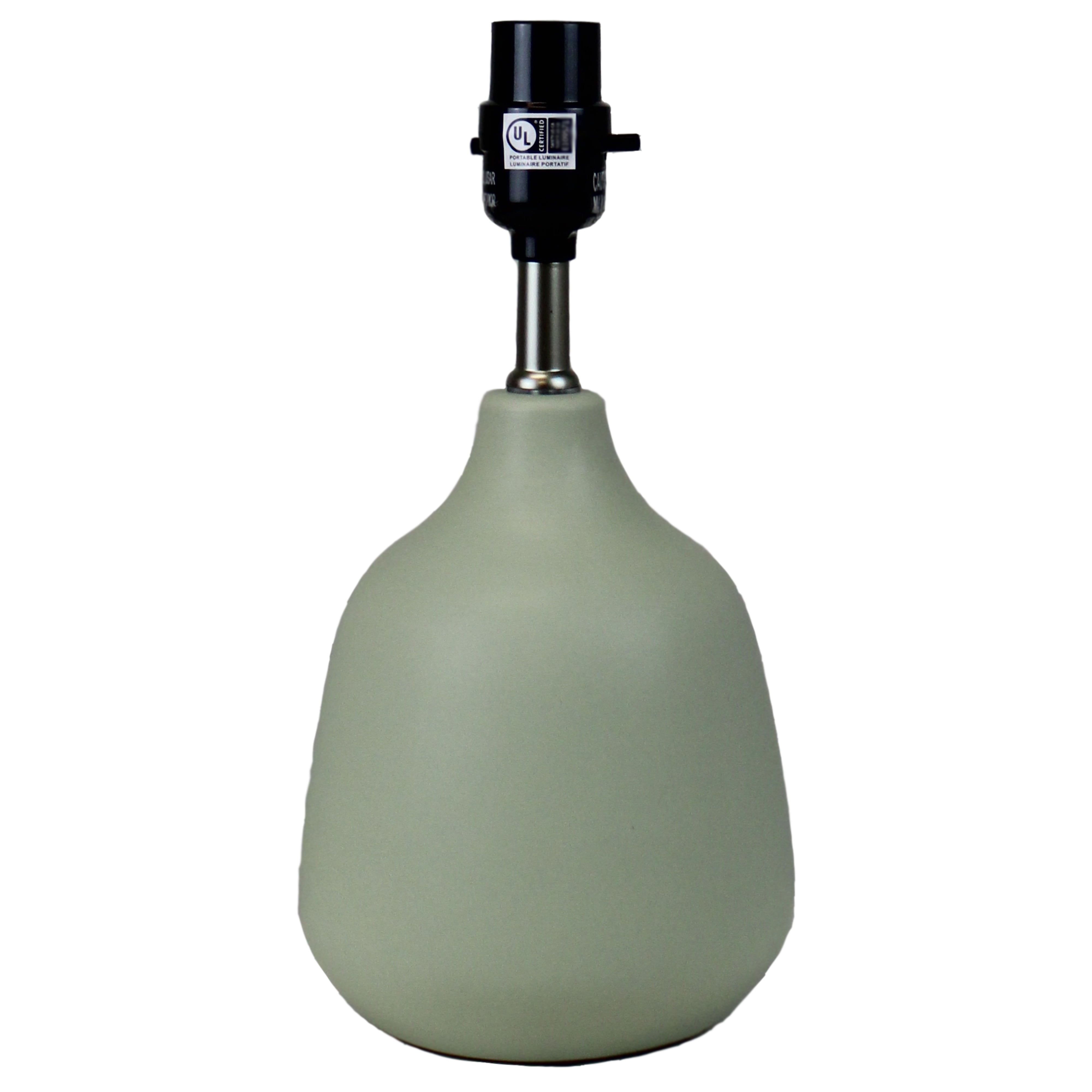 16"H Mainstays Sage Ceramic Table Lamp with White Shade