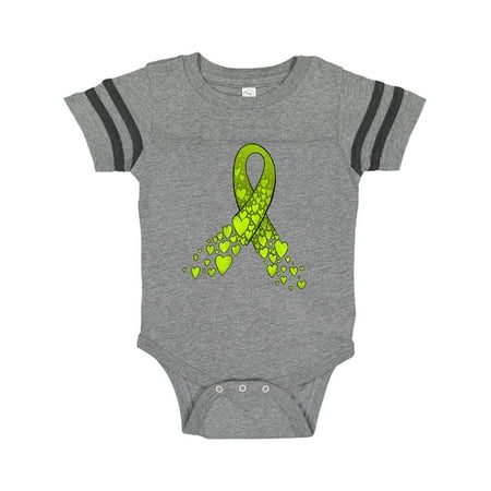 

Inktastic Lymphoma Awareness Lime Ribbon Made of Hearts Gift Baby Boy or Baby Girl Bodysuit