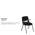 thumbnail image 5 of Flash Furniture HERCULES 5 Pack Black Padded Ergonomic Shell Chair with Right Handed Flip-Up Tablet Arm, 5 of 9