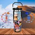 thumbnail image 3 of Mushroom 30 oz Tumbler with Handle and Flip Straw，Stainless Steel Double Wall Insulated Travel Bottle with Top Handle Lid, Spill-Proof Tumbler with Straw and Handle for Men Women, 3 of 6