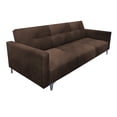 thumbnail image 3 of Sofa Cama Reclinable El Bazar Store Paris Terciopelo Chocolate Futón 3 posiciones Brazos movibles Sala, 3 of 8