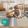 thumbnail image 4 of ODIKA 8'x10' Washable Area Rug Colorblock With Striped Modern Mosaic Color Field Design Abstract Flowing for King Size Bedroom Under Bed, Master Suite, Non-Shedding, Easy Care, 4 of 7