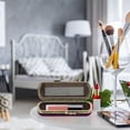 thumbnail image 2 of Retro Lipstick Box Lip Balm Organizer Bag Durable Cosmetic Storage Case With Mirror (Purple), 2 of 8