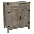 thumbnail image 6 of Ktaxon Farmhouse Sideboard, 2 Door Storage Cabinet, Antique Kitchen Pantry with Drawer and Adjustable Shelf, Rustic Gray, 6 of 6