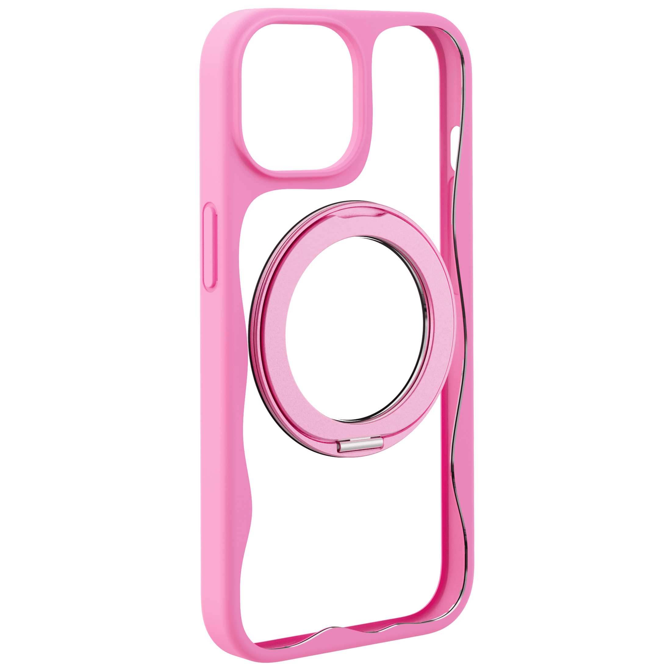 Onn Ringstand MagSafe Compatible Phone Case with 360 Kickstand for iPhone 16E/15/14/13 - Pink