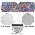 thumbnail image 5 of Pensura Windshield Sun Shade, Mandala Lotus Sunshade Heat Shield，52.95 in *16.14 in, Compatible with Jeep Wrangler TJ JK JKU Sport Sahara Rubicon 2 Door & 4 Door UV Ray Reflector, 5 of 7