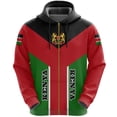 thumbnail image 3 of Sudadera con capucha y cremallera con estampado 3D de la bandera de Kenia para hombre, ropa con emblema nacional de Kenia, chándal diario, ropa de calle para niños, camisetas para niños, 3 of 5